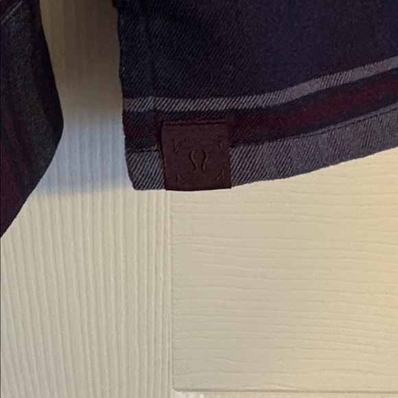 Like new mens size Large Lululemon, light flannel plaid dress shirt. - Picture 4 of 5